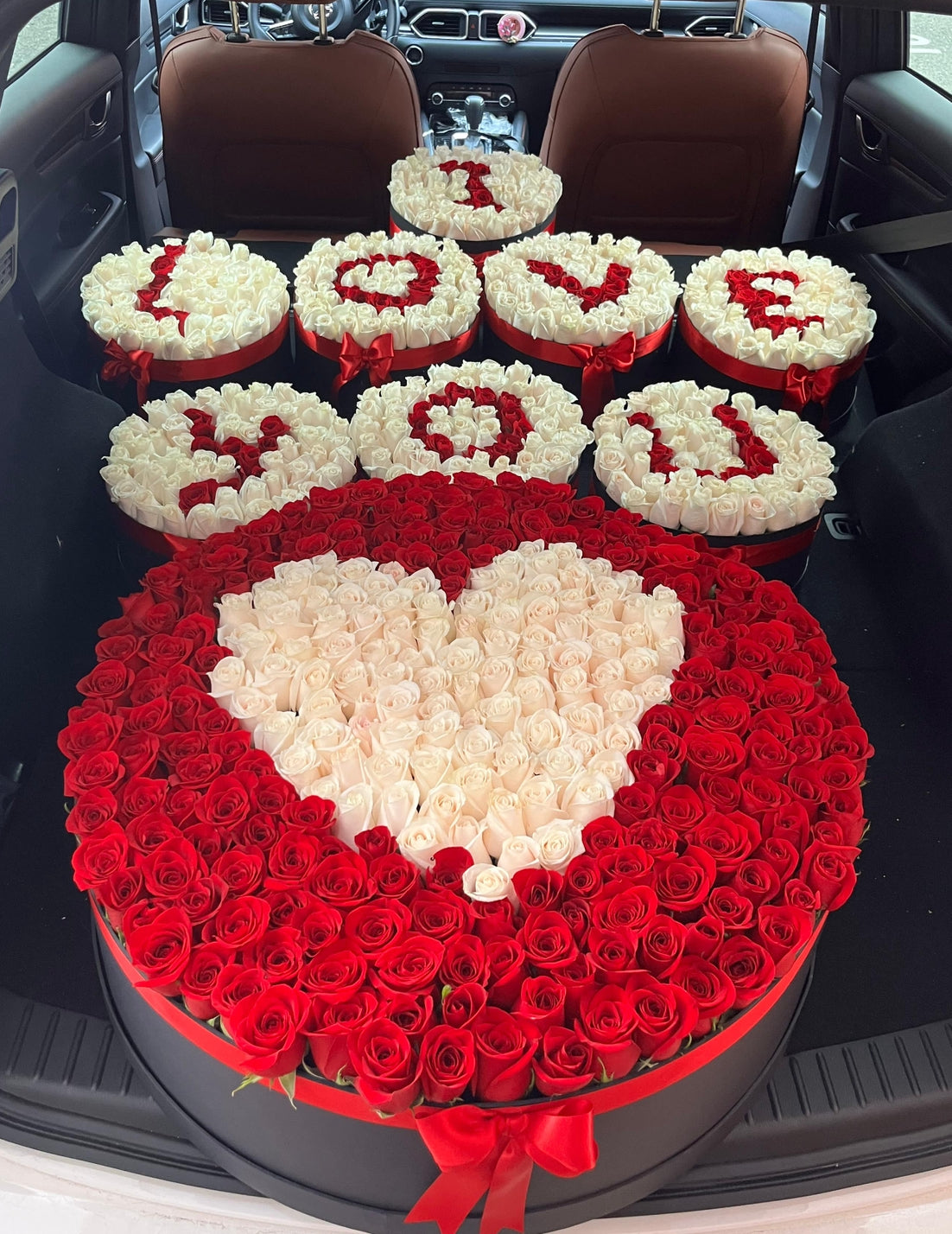 I Love U con Caja de 250 Rosas