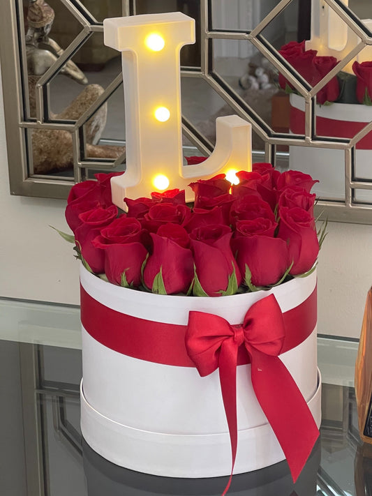 Caja con Letra con Luz