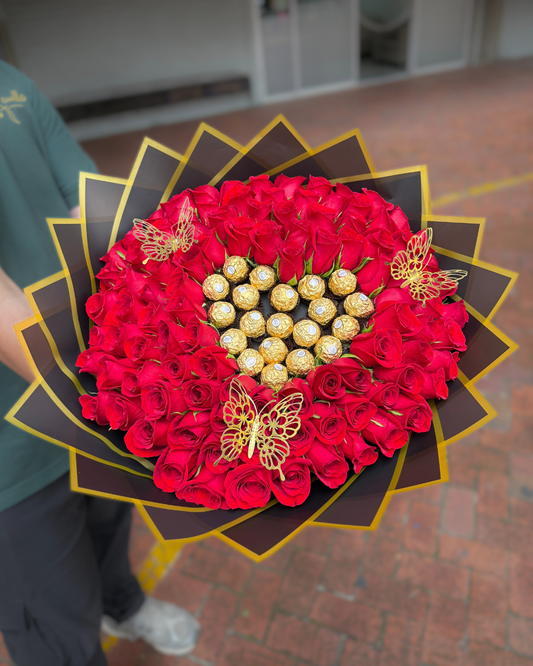 Ramo Corazón con Ferreros 💝