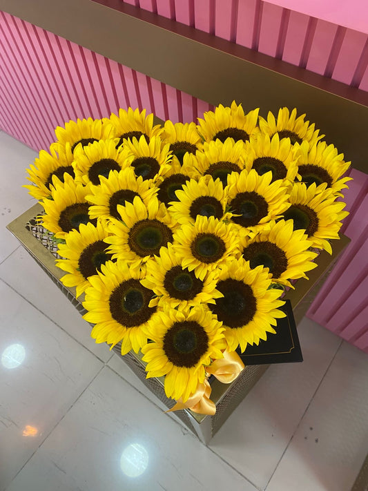 Caja Corazón con Girasoles 🌻